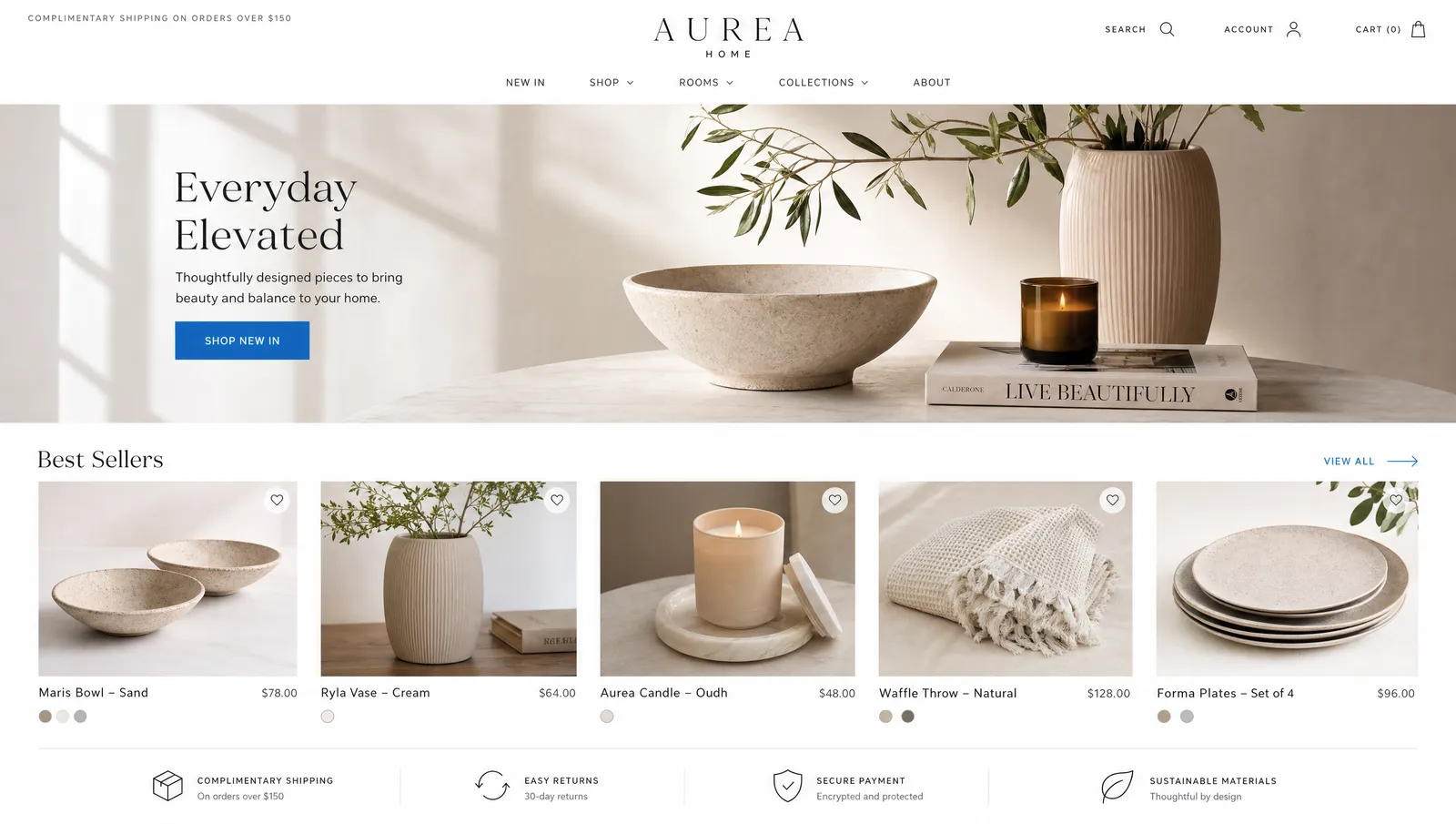 Alder & Co — e-commerce storefront
